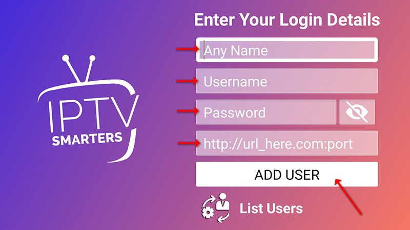 IPTV Smarters Step 3